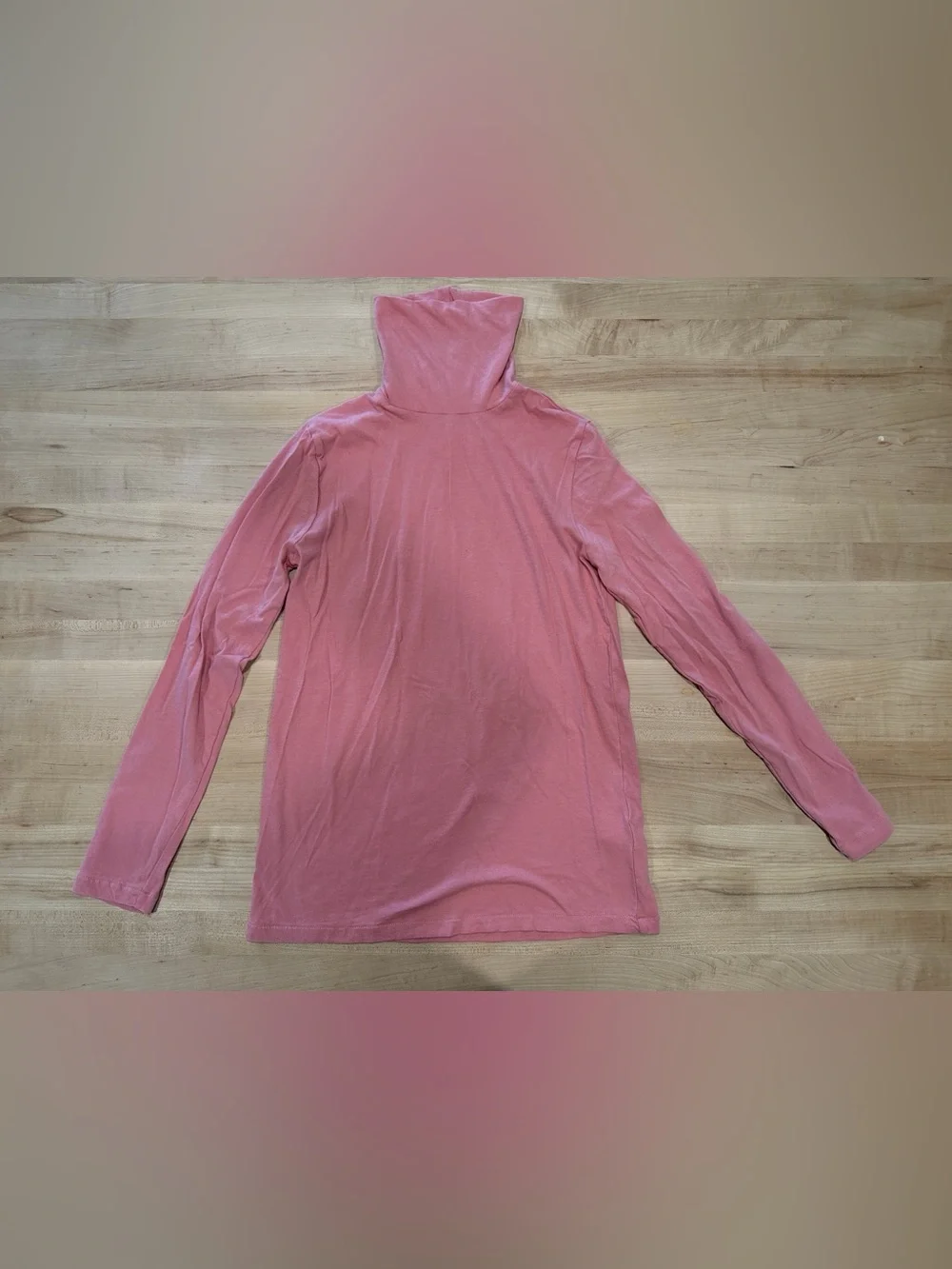 J Crew Women’s Pink Tissue Turtleneck Long-Sleeve Top